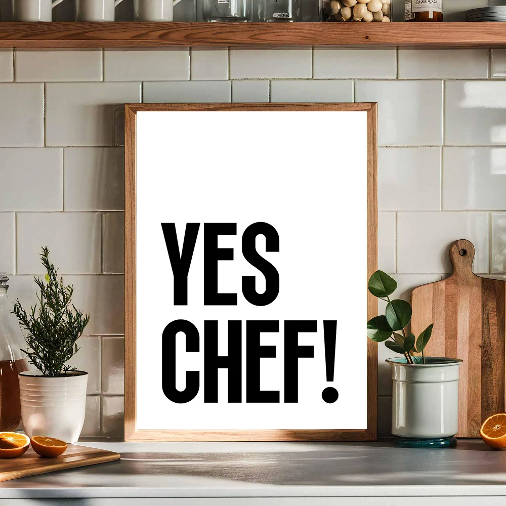 Minimalist Kitchen Cooking Yes Chef Bon Appetit Quotes but First Coffee Canvas poster painting Print Home Living Room home Decor