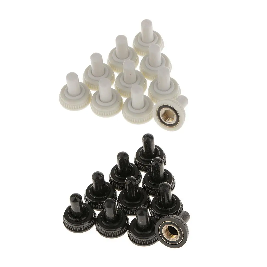 10 x Toggle Switch Waterproof Rubber Cover   Water proof   Black