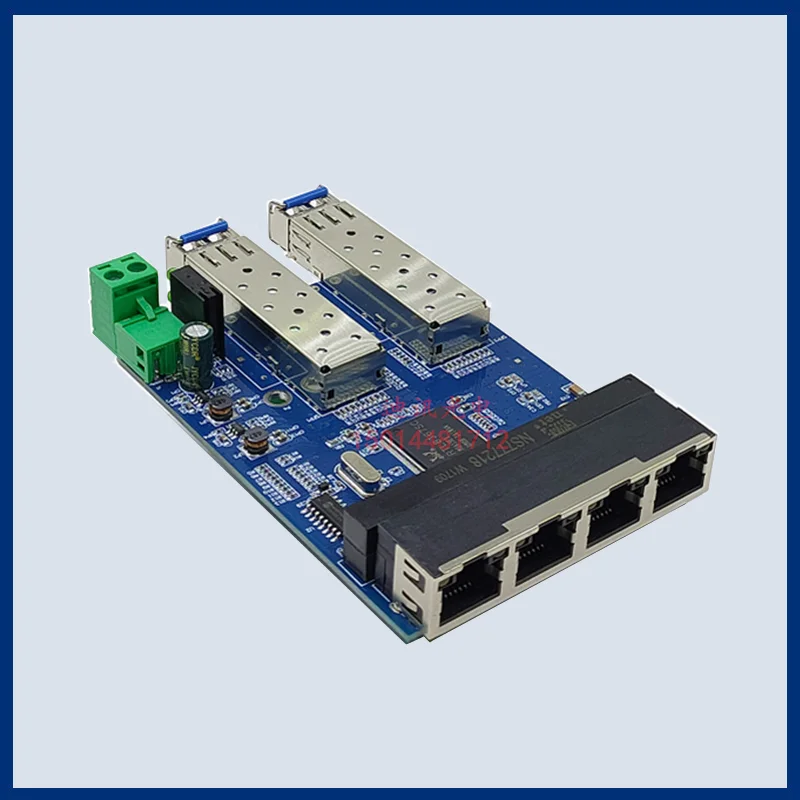 12V Gigabit 2 Optical 4 Electro Optical Board SFP Gigabit Fiber Optic Transceiver Motherboard Single/Multi Mode LC Port