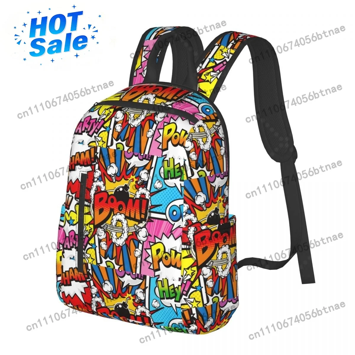 American Comic Book Collection PopTravel Backpack College Book Bag for Men Women Lightweight Casual Should Bags for Outdoor