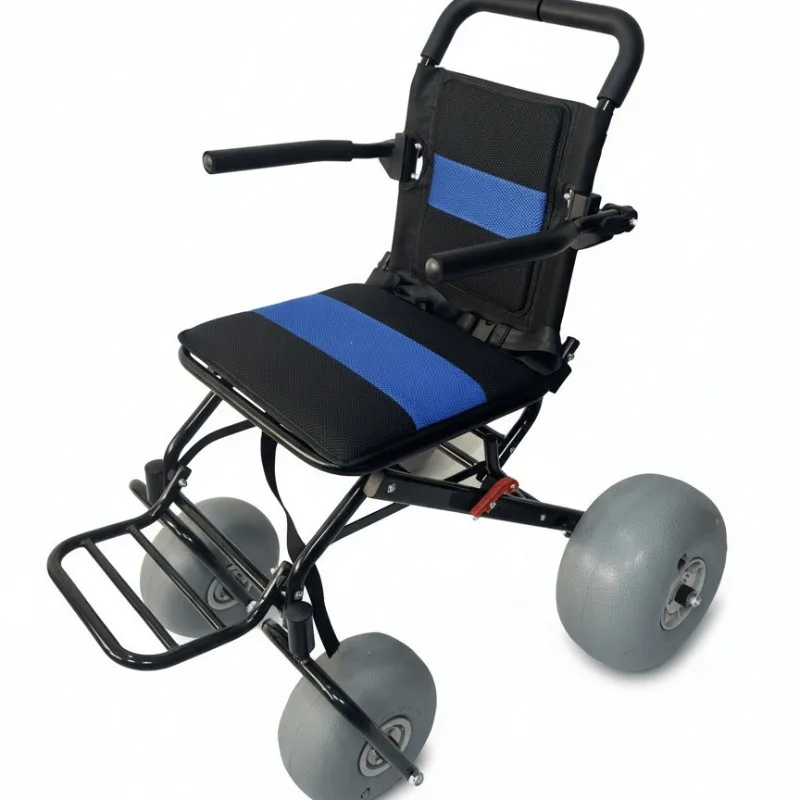 Lightweight beach wheelchair All-terrain wheelchair Balloon wheel Convenient wheelchair accessible travel