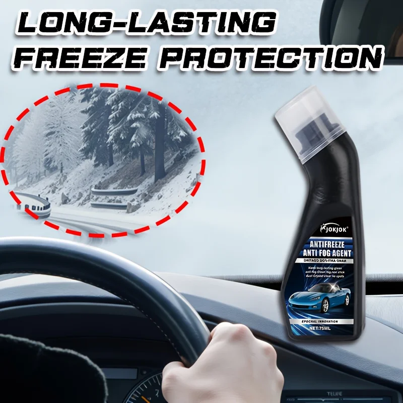 Winter Essential Anti-Freeze Anti-Mist Agent, Self-Bristle Applicator, Easy Application,Long-Lasting Freeze Protection,Car Glass