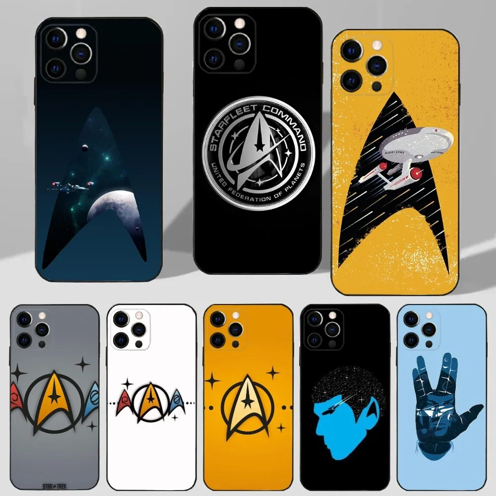 S-Star T-Trek S-Ships Phone Case For iPhone 16,15,14,13,12,11 Plus,Pro Max,XS,X,XR,SE,Mini,8,7 Soft Silicone Black Cover