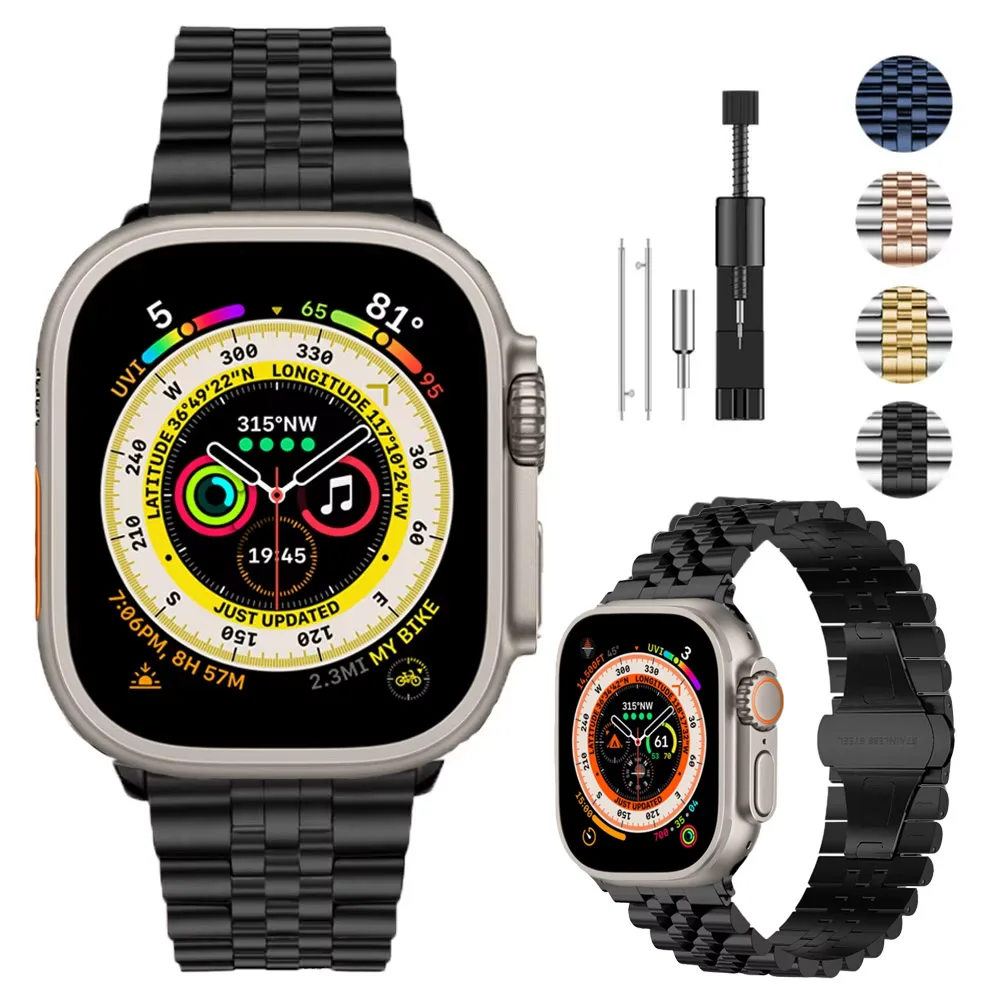 

Metal Strap for Apple Watch Ultra Strap 49mm 46mm 42mm 45mm 41mm 44mm 40mm Sport Watchband iWatch Series 10 Ultra 9 8 7 6 SE 5 4