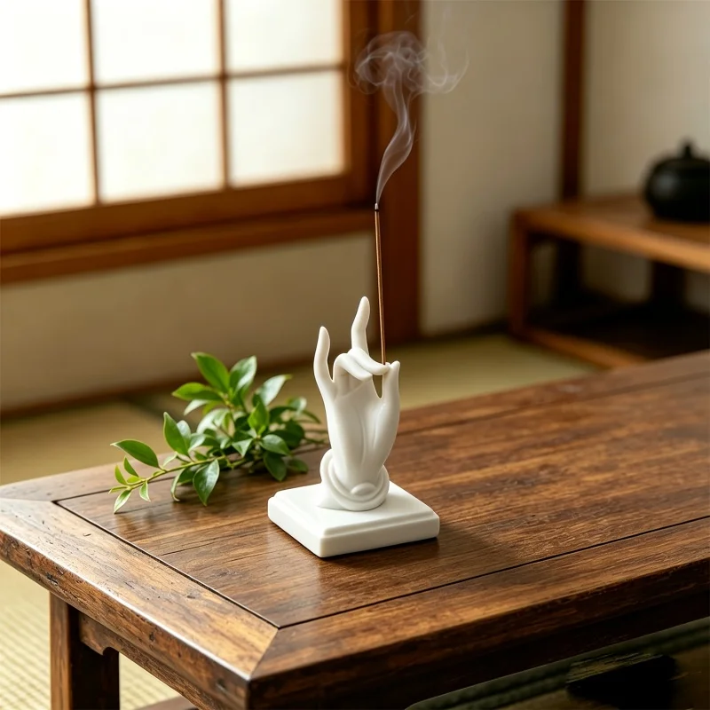 3D Printed Hand Incense Holder Zen Style Decorative Hand Shaped Incense Burner Plastic Hand Shaped Incense Stick Burner Spa