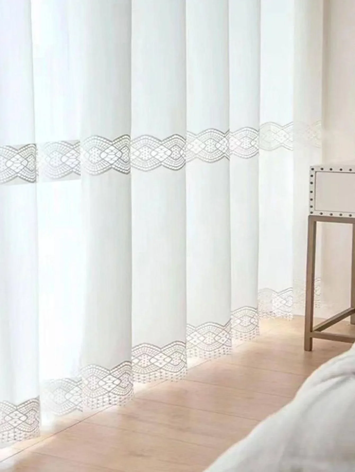 Tulle Simplicity Embroidered Starry Sky Milky Way Gauze 1PC Curtains for Living Dining Room Bedroom