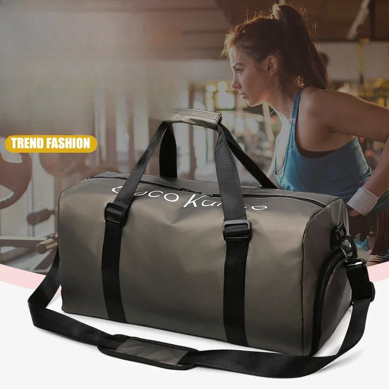 

New Large Capacity Unisex Travel Duffel Bag Waterproof Sports Fitness Handbag with Shoe Box Dry Wet Separation Swimming Bags