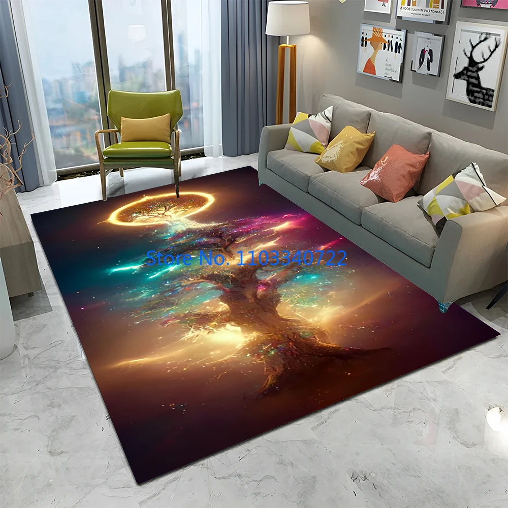 

Viking Norse Yggdrasil Tree of Life Carpet Rug Carpets 120x160cm Decor for Living Room Children's Bedroom Sofa Kids Floor Mat