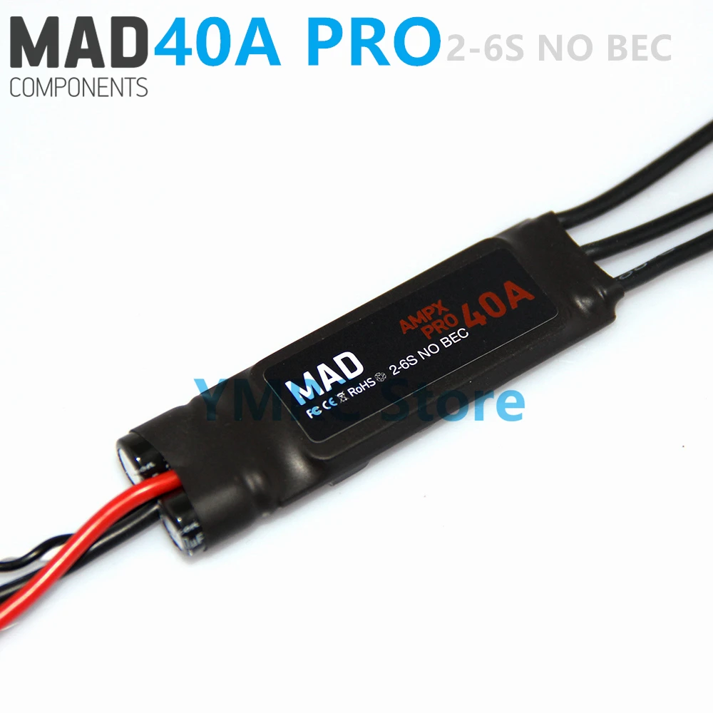 MAD AMPX 40A Pro 2-6S NO BEC ESC Speed Controller for RC Long Range Mapping Aerial Photography Video Drone, Multirotor