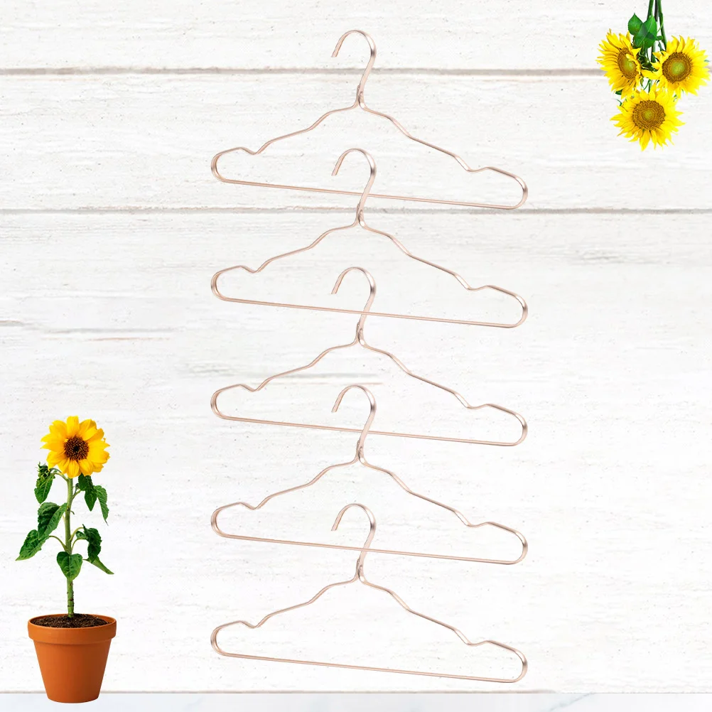 5 قطعة شماعات الملابس المعدنية الذهب المضادة للانزلاق غير أثر خزانة الشماعات الكبار متاجر الملابس ملابس المنزل