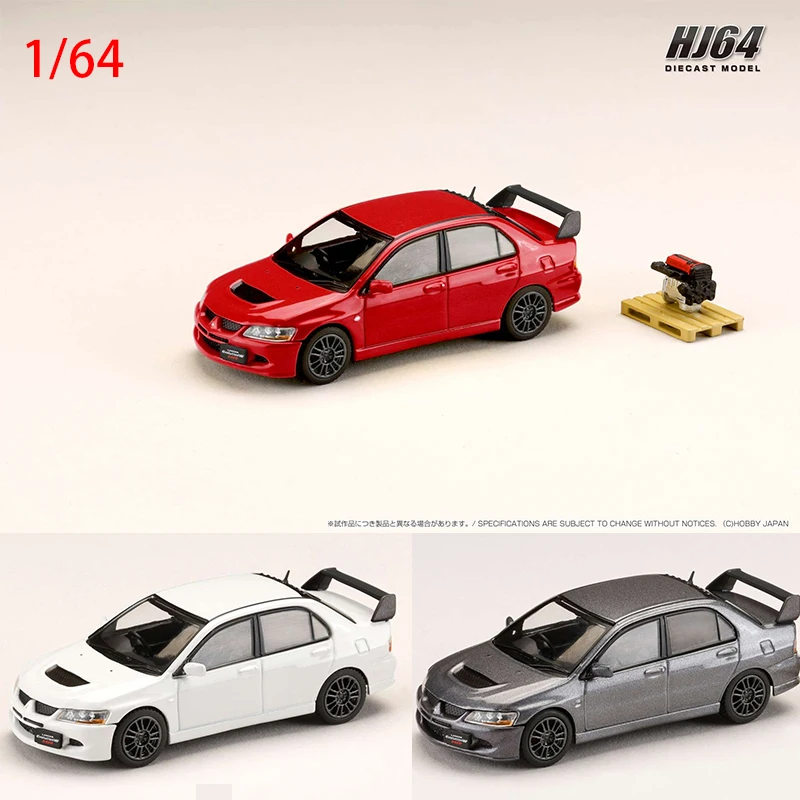 Diecast 1/64 Size Mitsubishi EVO 8 MR Evolution Model Car Mitsubishi Alloy Model Collection Display Hobby Original Box