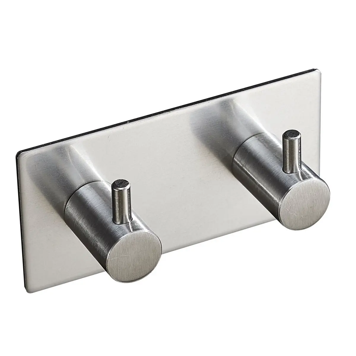 Stainless Steel Wall Mounted Hooks Premium Self Adhesive Heavy Duty Towel Hanger Rust Resistant Waterproof Modern Design