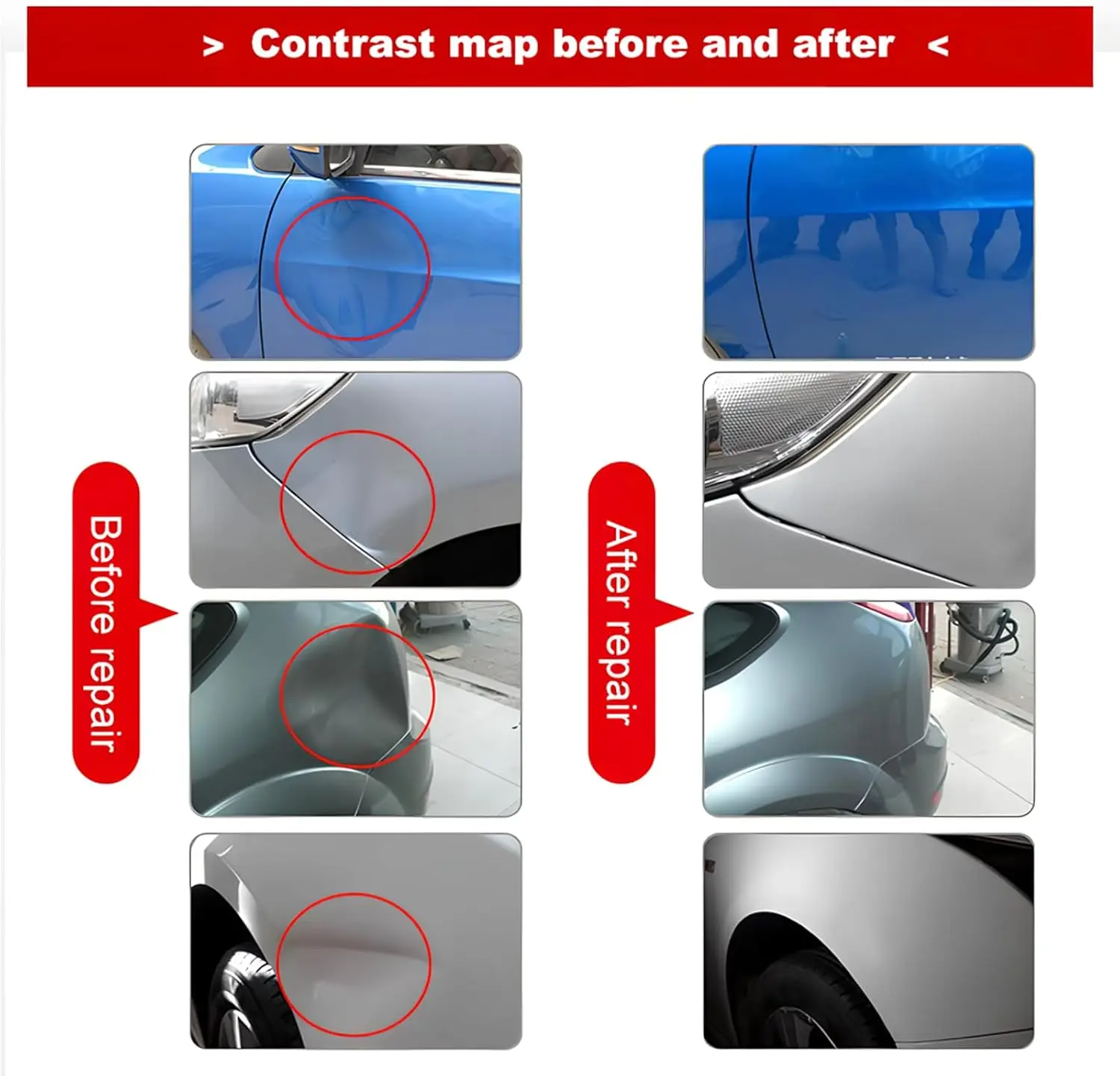 Peralatan Perbaikan Penyok Tanpa Cat DIY 89pcs Alat Penarik Penyok Palu Geser untuk Mobil, Penghilang Penyok & Lekukan Akibat Hujan Es