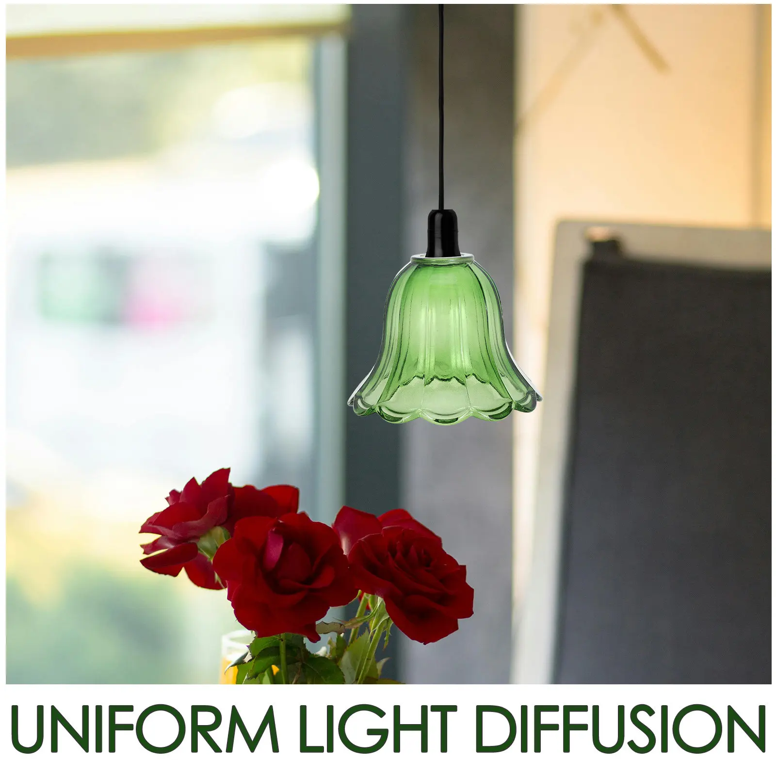 Small Flower Art Glass Lamp Shade Blown Replacement Floor Lamp Table Wall Sconce Chandelier Decor 140x100cm Rustic Lampshade