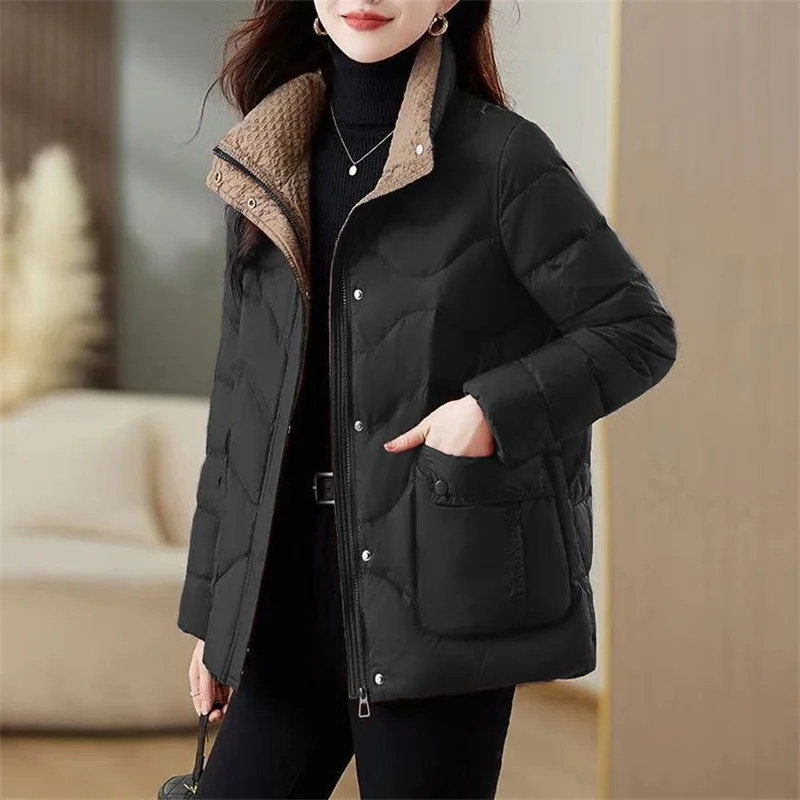 Down Cotton-Padded Jacket Women's New Cotton-Padded Jacket Autumn/Winter 2024 Outerwear       Fashionable And Slim Warm Jacket