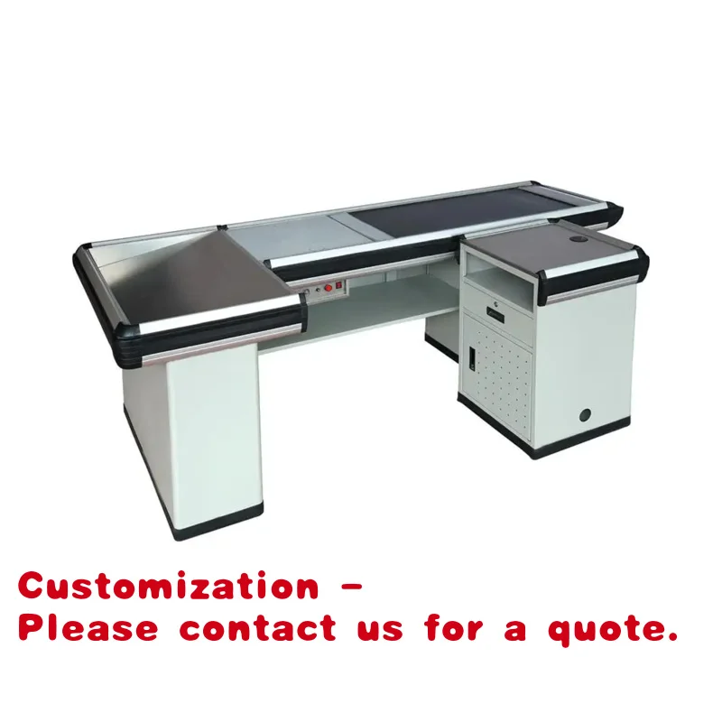 

Customize.Multiple Styles Conveyor Checkout Counters 1mm Thickness Stainless Steel Checkout Counters Sale