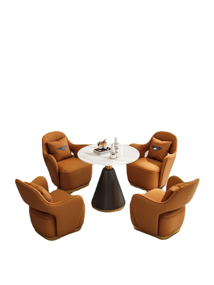 Yy Light Luxury Modern One Table Four Chairs Small round Table Conference Table Reception Conference Table