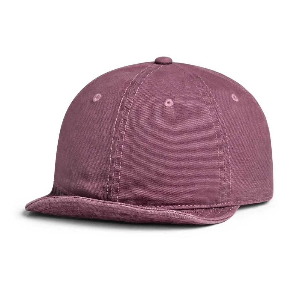 Minimalist Versatile Short Brim Baseball Cap Cotton Retro Flat Edge Baseball Cap Washed Old Craft Adjustable Hip Hop Hat for Men