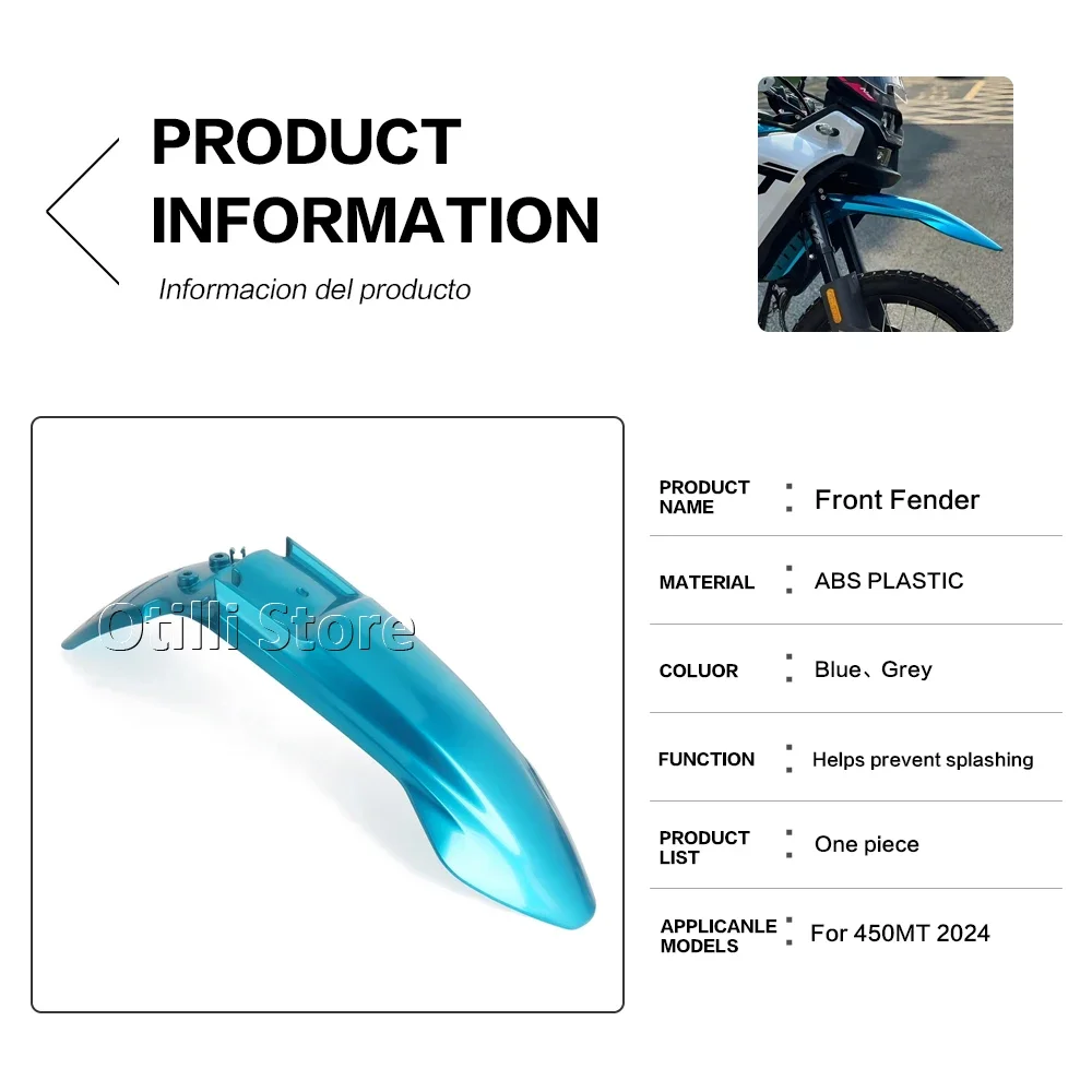 For CFMOTO 450MT 450 MT CF450MT High and Low Front Wheel Hugger Fender Mudguard Mud Splash Guard Fairings Motorcycle Accessories - Image 3