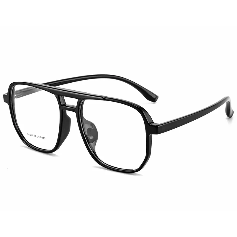 MOMOJA-Montura de gafas graduadas ópticas para hombre y mujer, anteojos de piloto polígono, moda Retro, ultraligero, TR90, A1011