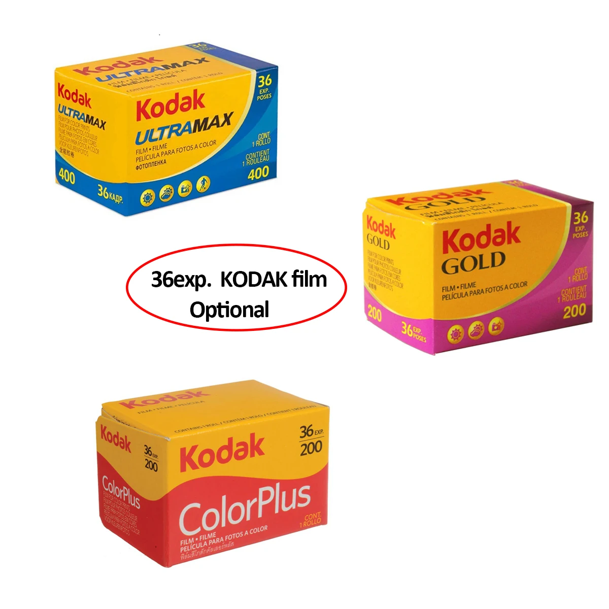 

KODAK UltraMax 400/ ColorPlus 200 / Gold 200 Color Print 135-36 35mm Film 36 Exposure per Roll Fit For M35 / M38 /H35/F9 Camera