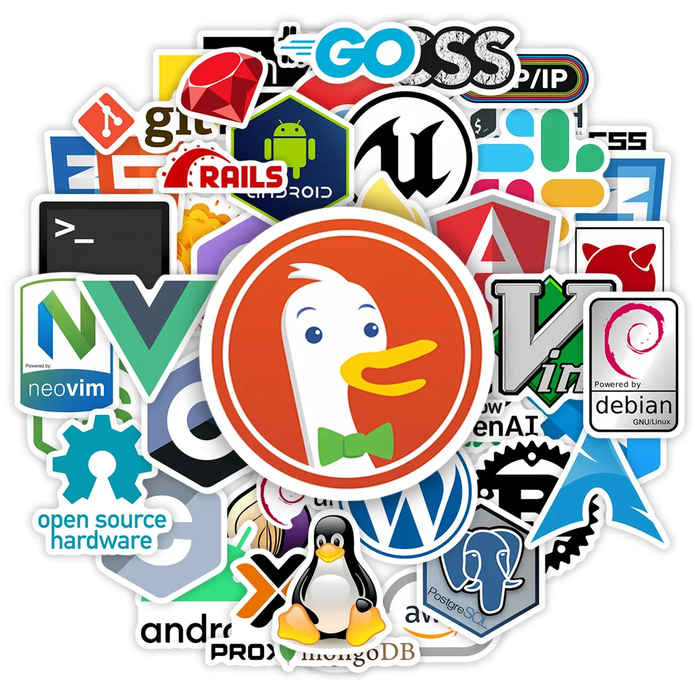 Programming IT Developers Stickers Github Go JAVA JS PHP OpenAi DIY Toy Gift Decal Graffiti Stickers for Phone Laptop Waterproof