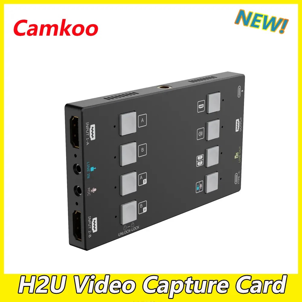 

CAMKOO H2U Dual 4K HDMI-совместимая плата для захвата аудио и видео для видеорегистратора для консоли для прямой трансляции игр