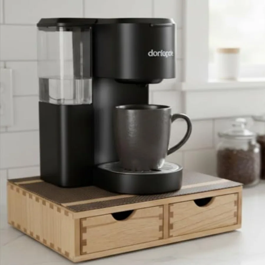 Storage Drawer Holder for Capsules Coffee Pod K-cup Organizer/2 Drawers for Counter Organization for Kitchen Utensil Storage Ho