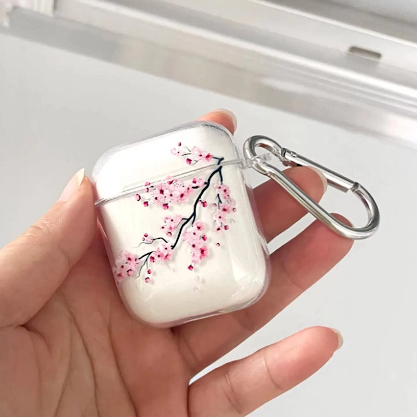 Funda Protectora de TPU para Auriculares Inalámbricos Bluetooth AirPods 4 3 2 1 Pro 2025, Estilo Coreano Ins Sakura, Personalizada, Suave y Transparente