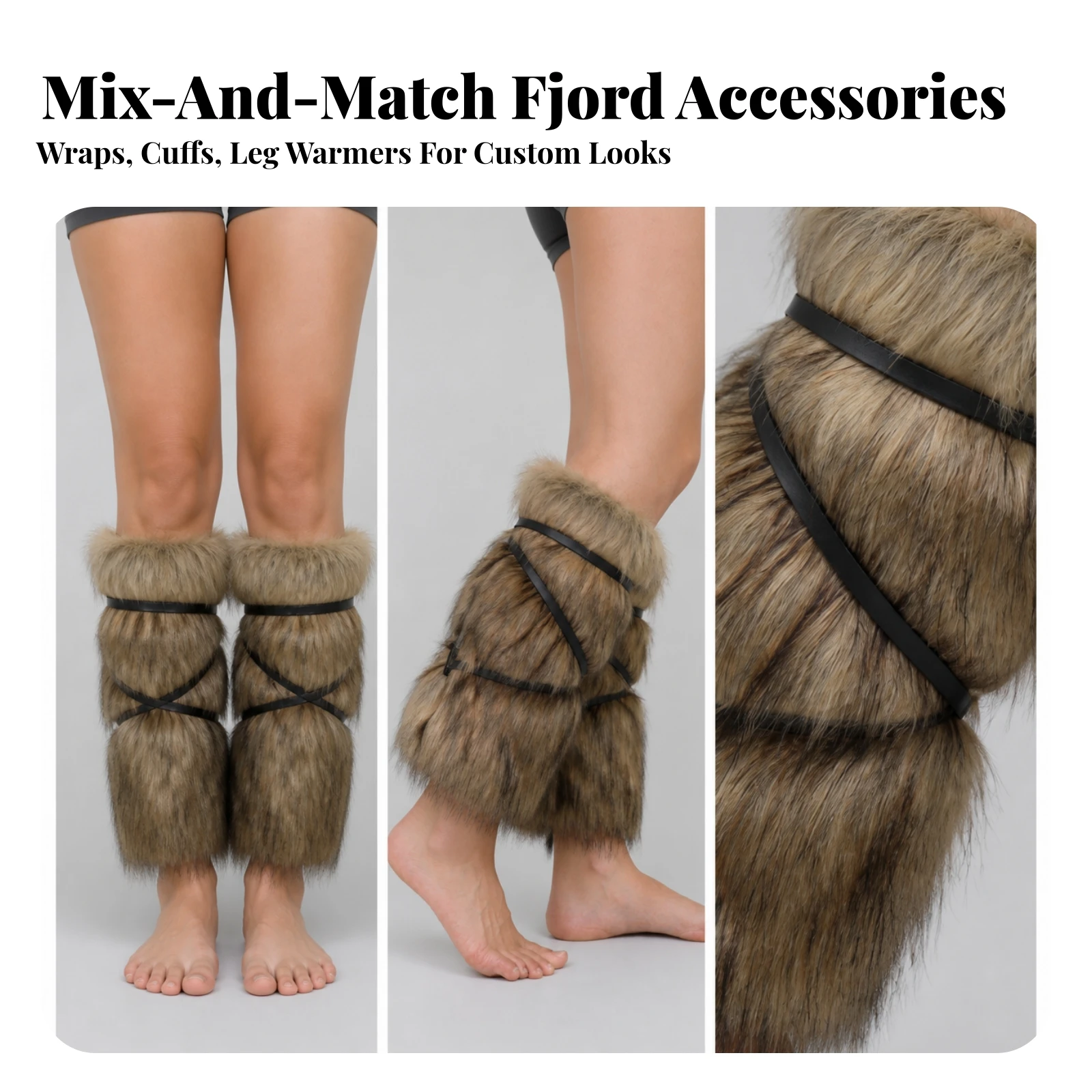 Furry Shoulder Wrap Warm Faux Fleece Collar Capelet Animal-Friendly Cosplay Accessory Voluminous for Cosplayers