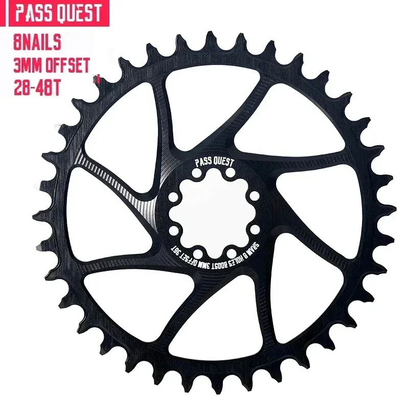 8 Nails Sprocket 3mm Offset Round/Oval Road Bike Direct Mount Chainwheel 28-48T for Sram ETAP AXS FORCE RED Crankset