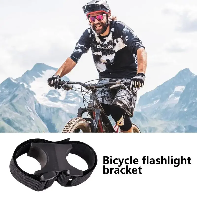 Multi-Purpose Bike Strap Flashlight LED Tourch Mount Holder Bike Lock Clamp Holder Hook&Loop Band Mountain Bicycle Accessories