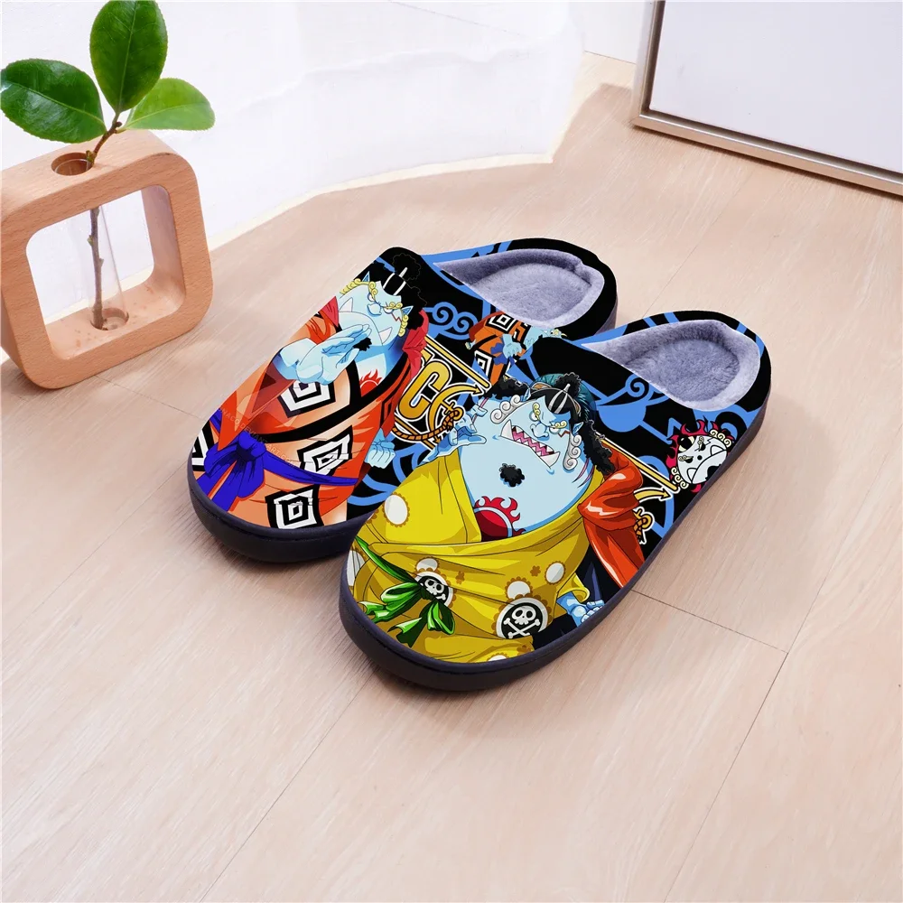 ONE PIECE Winter Warm Slippers Anime Trafalgar D. Water Law Cosplay Cute Cartoon Shoes For Men Women Boy Girl Halloween Gift