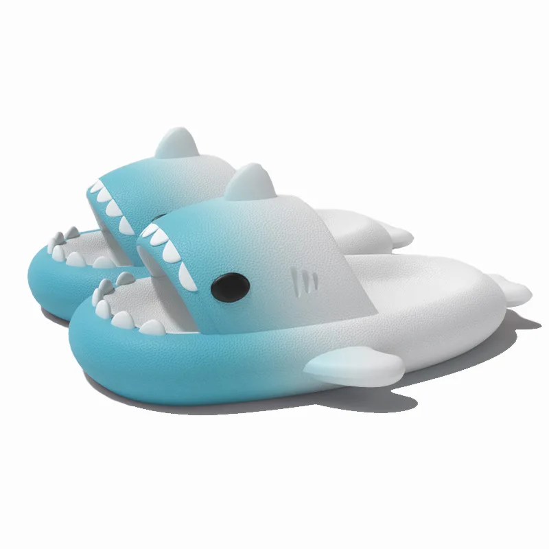 Smile Pop Cute Shark Sandals Summer For Children Lovely Soft Women Slippers Flat Sandals Non-slip Comfortable Girl Beach Shoes