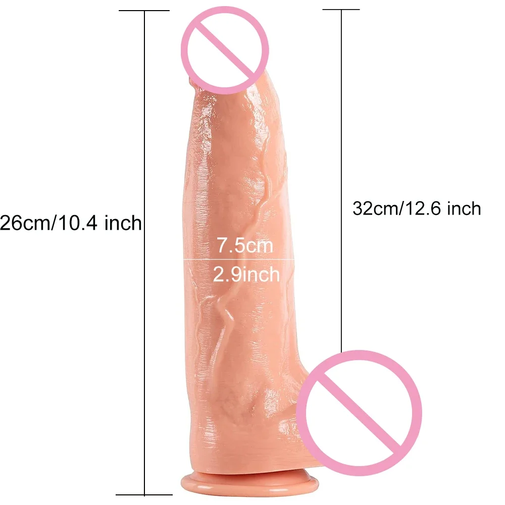 

2.9 inch Diameter Huge Thick Dildo 10 inch Realistic Dildo Lifelike Penis Monster Dildos with Suction Cup Sex Toys for Women Men