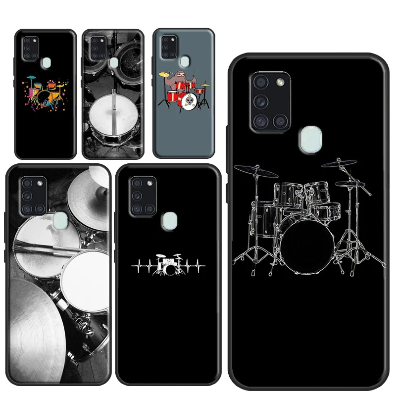 Musical Instrument Drum Case For Samsung Galaxy A54 A34 A14 A51 A71 A50 A52S A12 A22 A32 A52 A53 A33 A13 Cover Coque