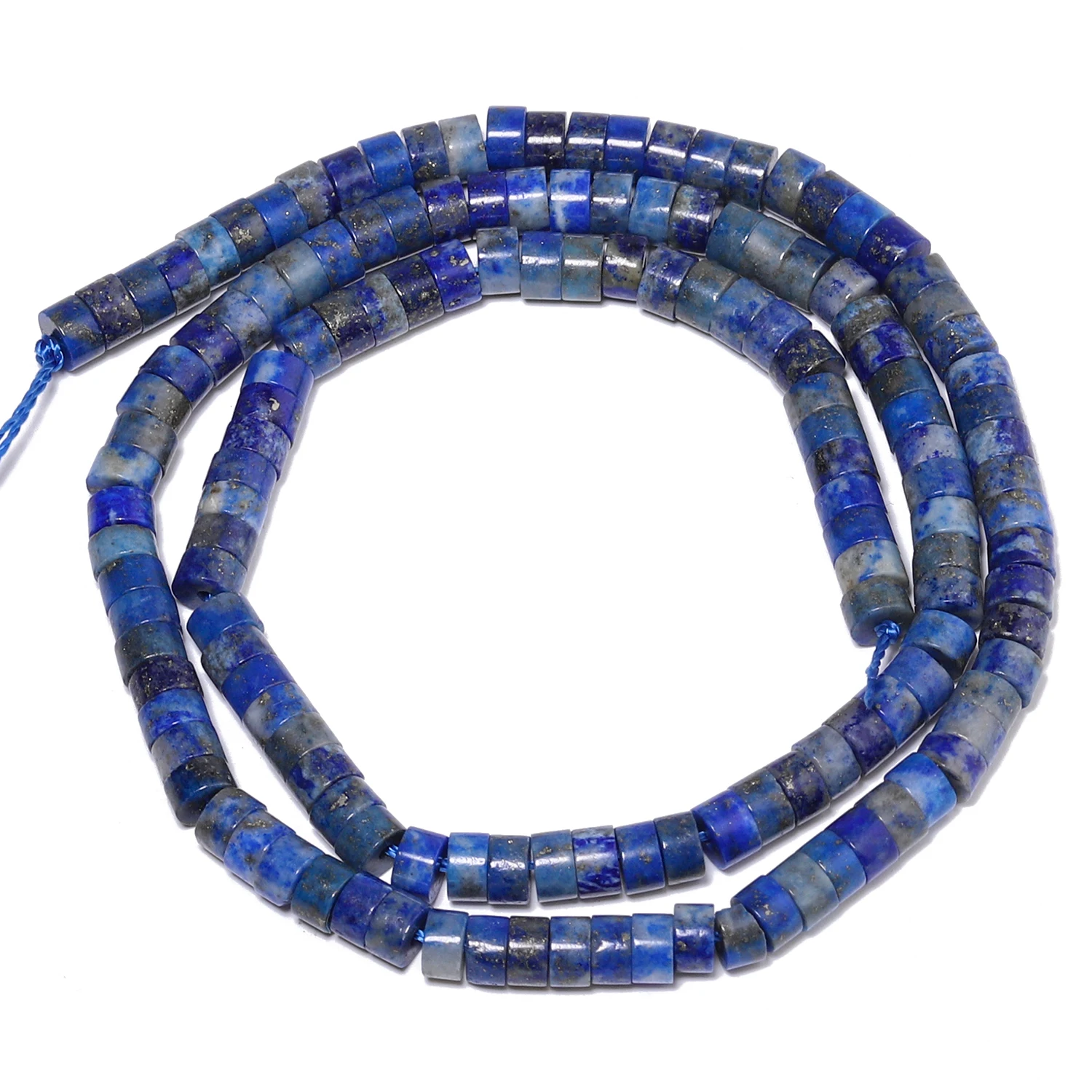 4x2mm Rondelle Lapis Lazuli Beads Natural Stone Blue Column Spacer Beads For Jewelry Making Supplies DIY Bracelets Accessories