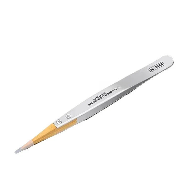 Boxwood Precision Anti-Magnetic Tweezers, Insulated Non-Damaging Tips, Professional Watch Repair Tools for Small Parts Handling