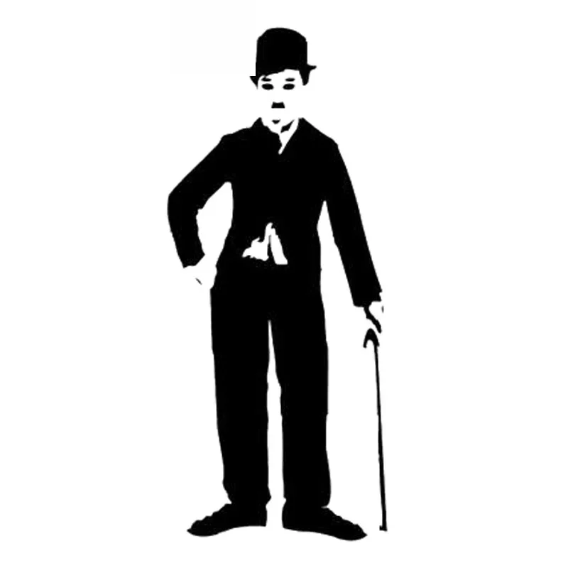 

Charlie Chaplin Fun Car Beauty Sticker PVC Creative Car Decal Cover Scratches 16cm * 7cm