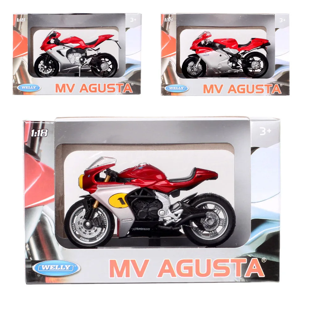 

1/18 Scale Mini Welly MV AGUSTA F3 800 F4 S RR Superveloce Ago Diecasts & Toy Vehicles Sports Motorcycle Model Bike Souvenir Red