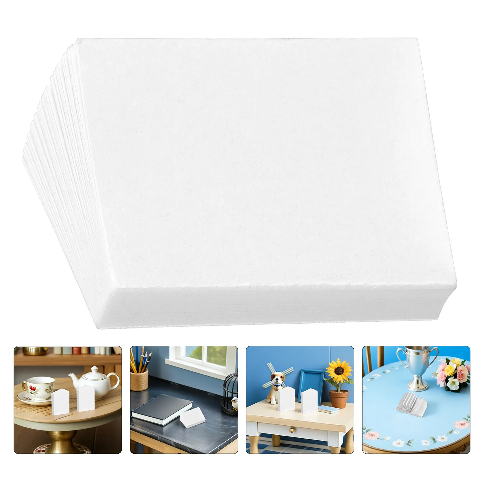 

120Pcs Dollhouse Miniature Books Blank White Mini Notebooks Tiny Books for Dollhouse Decoration Crafting Miniature Accessories