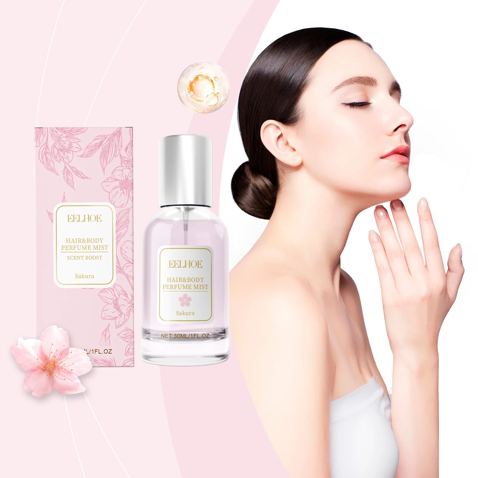 

EELHOE Cherry Blossom Perfume Mist - Floral Body & Hair Fragrance Light Scent Natural Long Lasting Perfume Para Mujer Spray