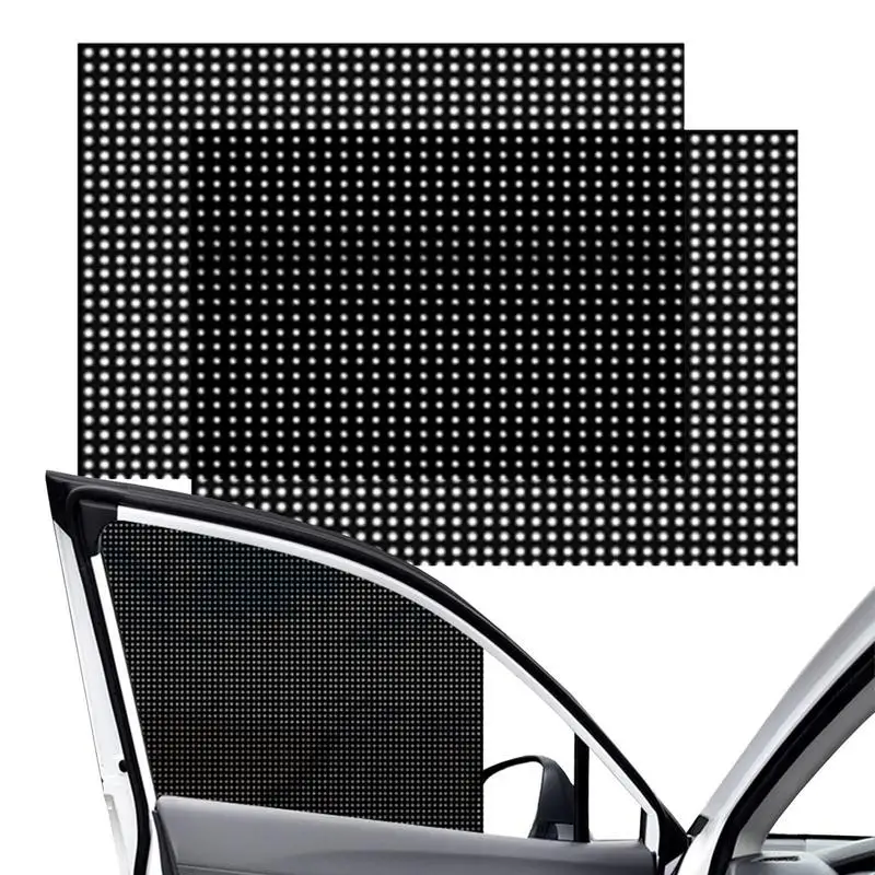 Mesh Car Side Window Sun Visor Shade Auto Sun Protector Insulated Car Sunshade Sticker Roller Blinds Curtains For Car Interior