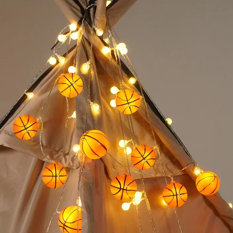 Guirnalda de luces LED de baloncesto para decoración navideña, lámpara para jardín, Festival, Fiesta, habitación, atmósfera de Año Nuevo, 2023, 156