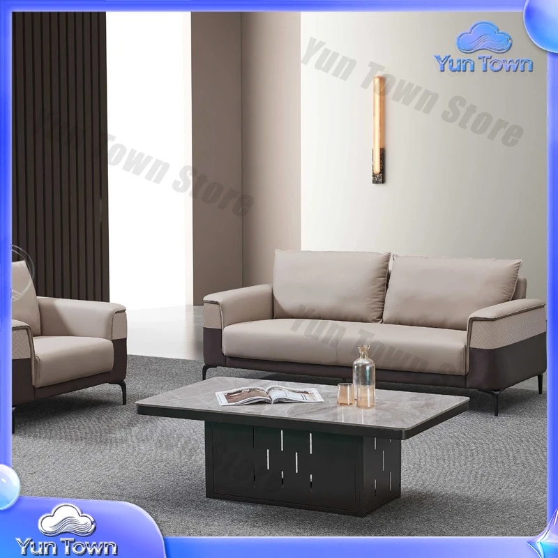 Modern Italian Style Luxury Office Sofa Set Commercial Office Furniture Hotels Hospitals Made Of PU Simple Leather Office