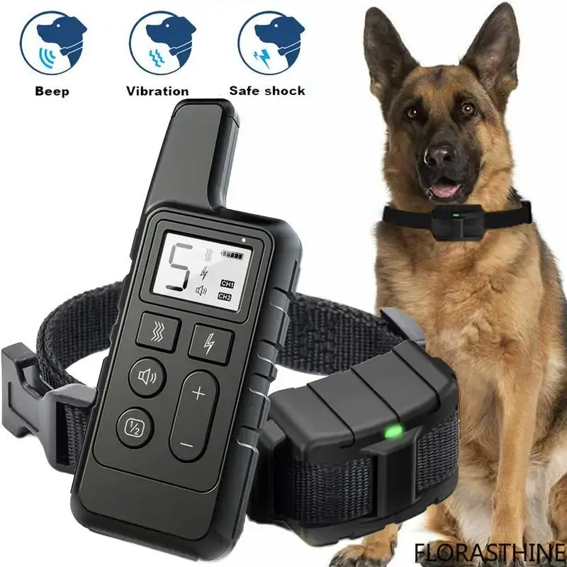 Rechargeable Dog Training Collar 1650ft Remote Control Dog Training Collar with Adjustable Strap Nylon Pet Accessories