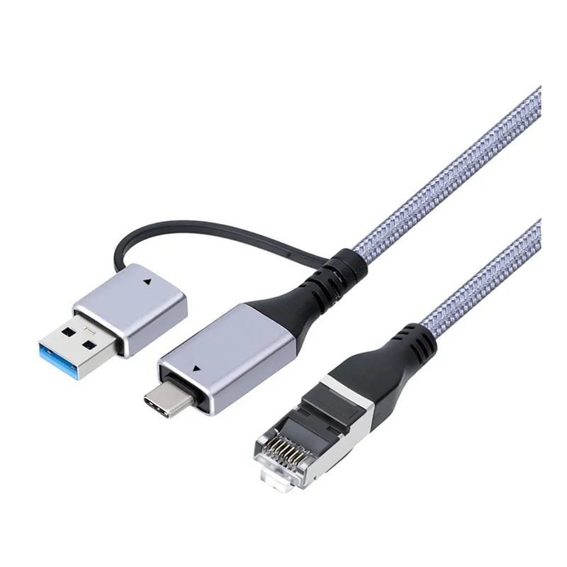 Изысканный интерфейсный кабель Порт Gigabit Ethernet Высокопроизводительный чип для ноутбука Гигабитный плетеный веревочный адаптер