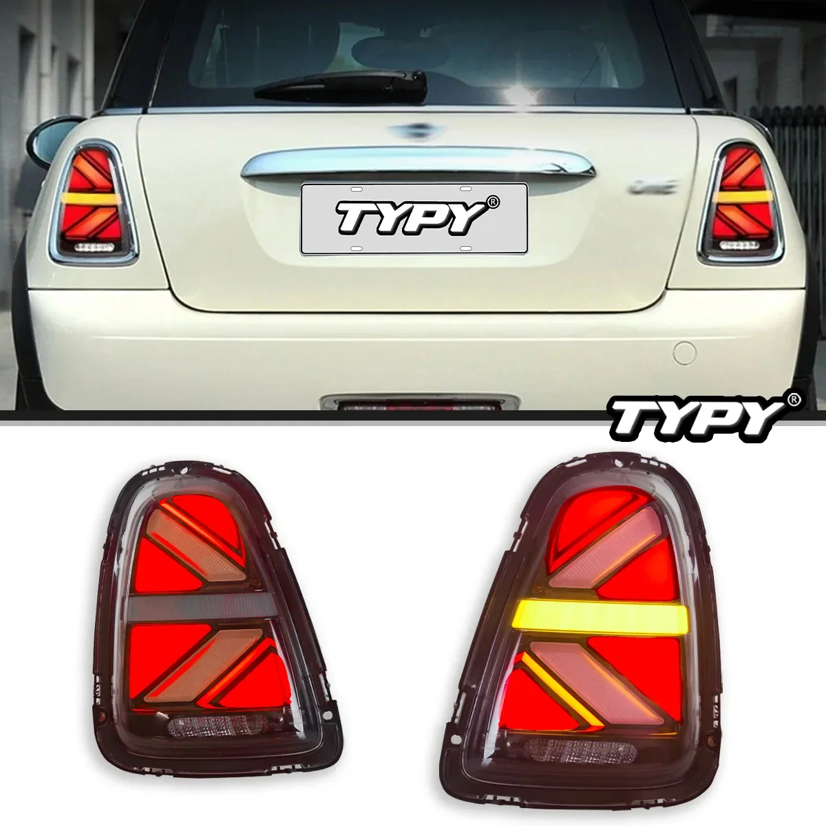 TYPY جديد مصباح ليد خلفي ترقية تعديل لسيارات BMW ميني كوبر R56 R57 R58 R59 2007 ‐ 2013 الضوء الخلفي إشارة ديناميكية الذيل مصباح السيارات