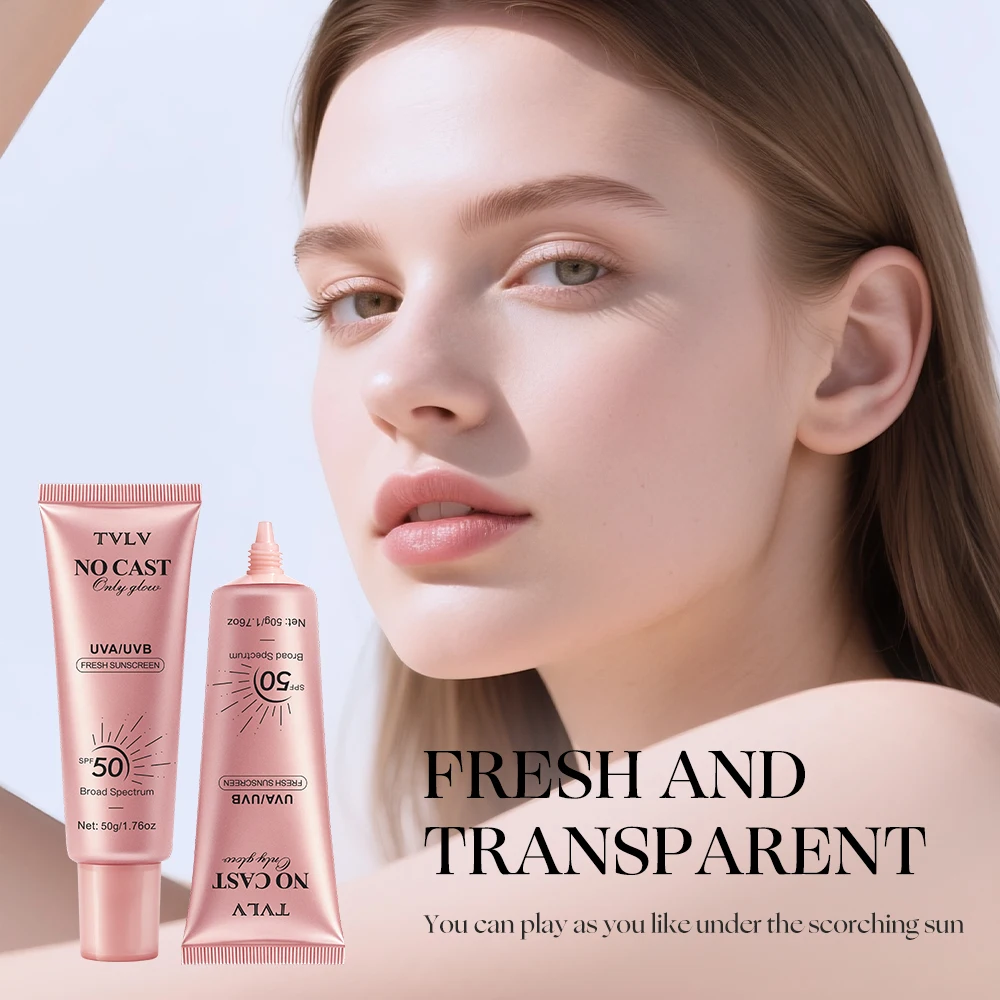 Tvlv Refreshing Sunscreen Spf50, Anti-Ultraviolet, Anti-Skin Tanning, Lightweight, Moisturizing, Refreshing, Non-Sticky, Comfortable on the Skin, Protective Cream