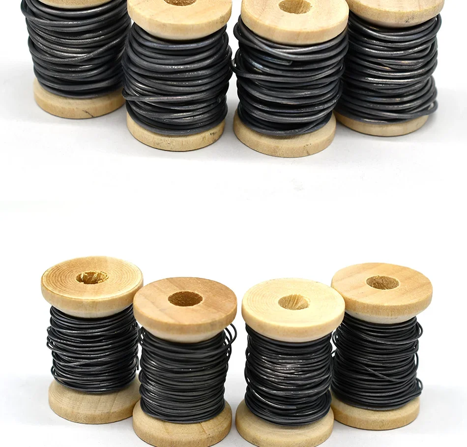 4 Rollen 0,5 mm/1 mm weiches, rundes Fliegenbinde-Bleidedrahtmaterial, Nymphen-Körperstreamer, gewichteter Faden – Detail 2